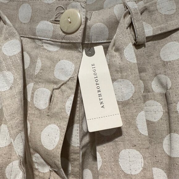 ANTHROPOLOGIE COREYLYNN CALTER WOMEN BEIGE/POLKA DOT LONG PENCIL SKIRT - Picture 3 of 4